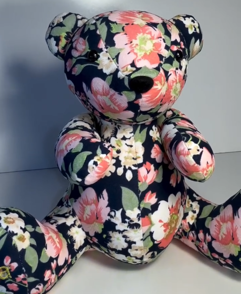 Osito personalizado blanco y gris